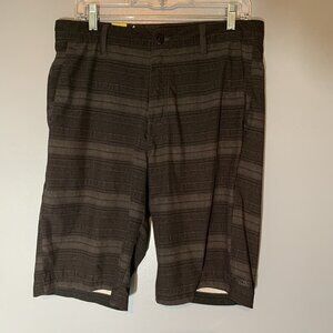 Men's Volcom Black Striped Casual Bermuda Shorts Size 32